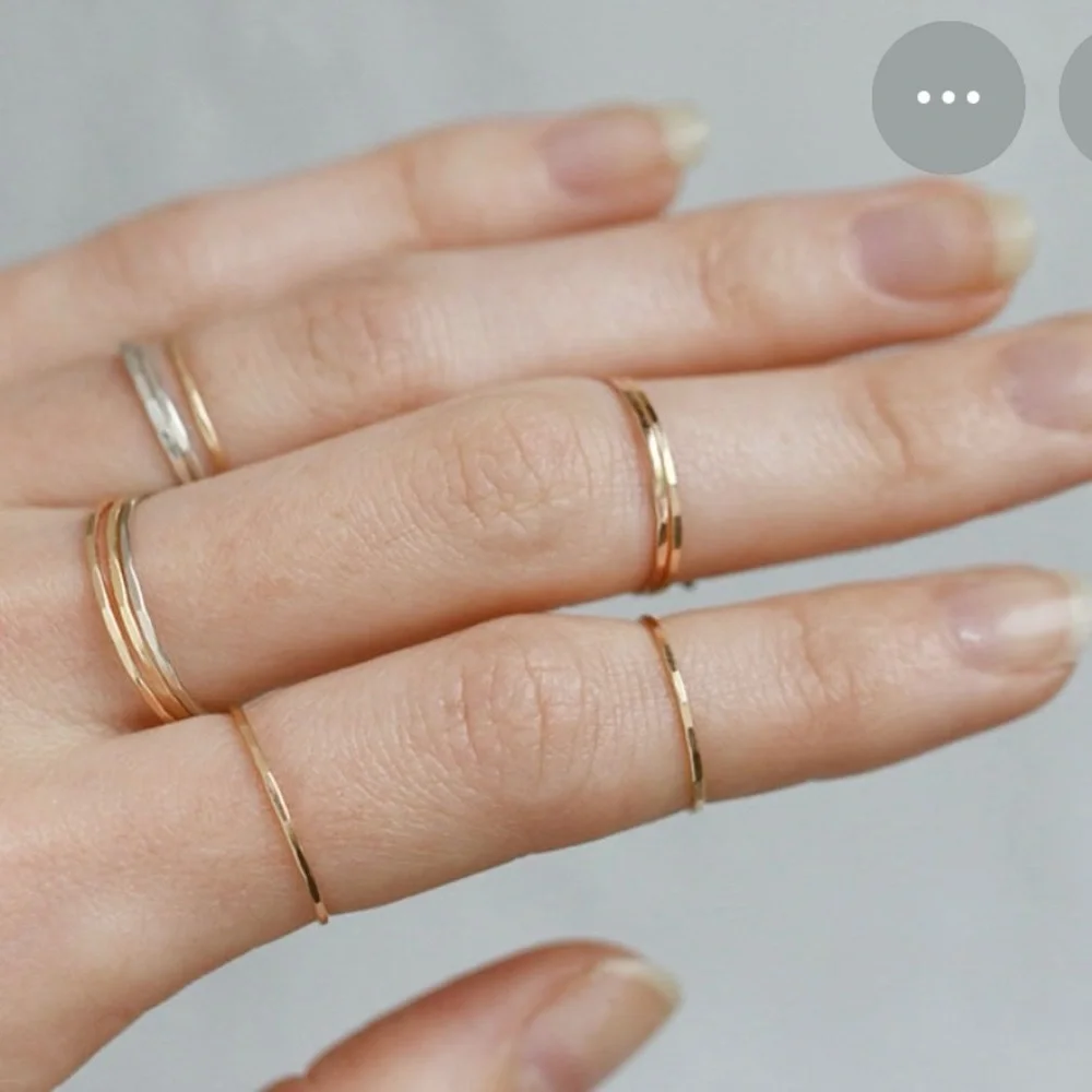 Melissa Joy Manning 14k Gold Stacking Rings - Set of 8 Rings